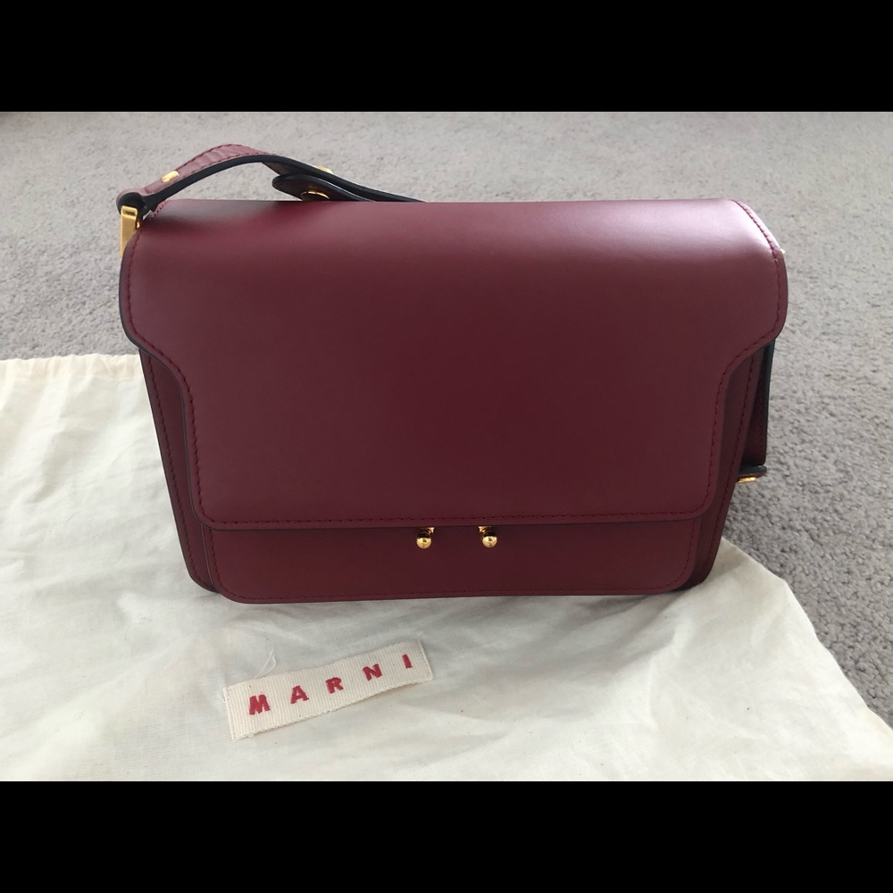 Marni Trunk Medium Burgundy